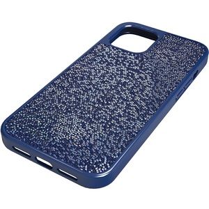 SWAROVSKI Glam Rock Smartphone Case with Bumper, iPhone 12 Pro, Blue Crystals